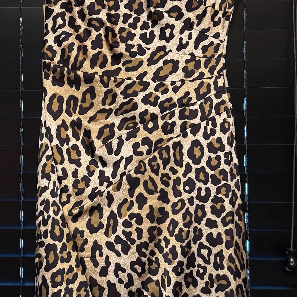 Cache Animal Print Dress with Black Accents